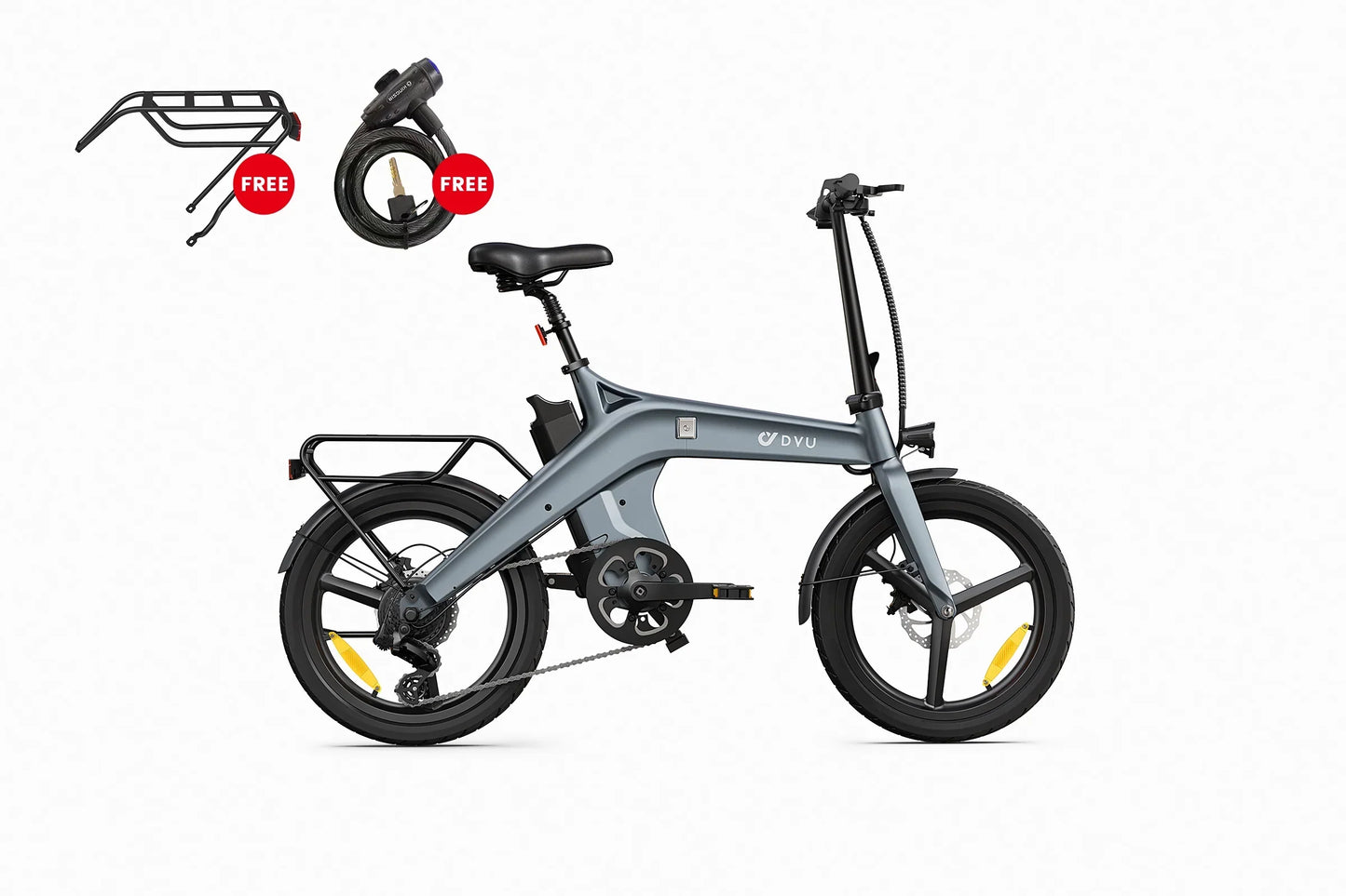 DYU T1 20 Inch Folding Electric Bike – Torque Sensor 250W E-Bike