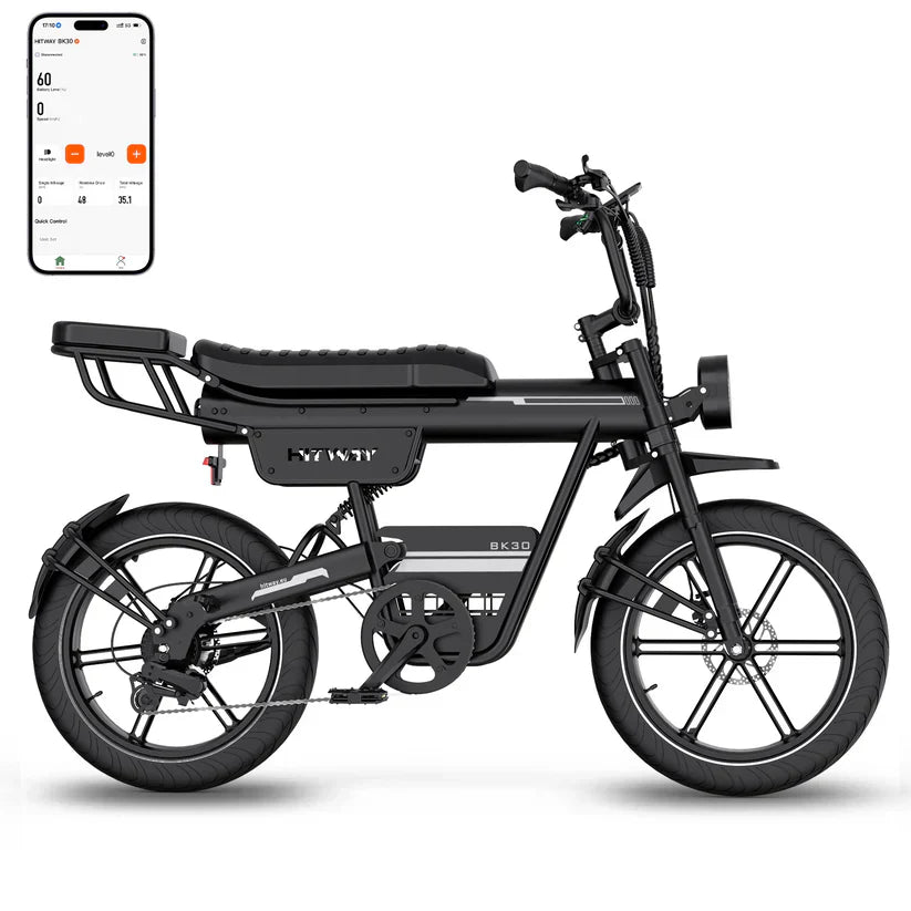 HITWAY BK30 Fat Tyre Electric Bike – 48V 23.4Ah, 20″×4.0″, Long-Range