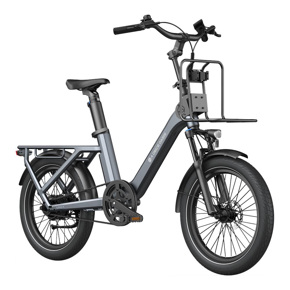 ADO Air One Pro Mini Cargo Electric Bike – BAFANG Auto 2-Speed Belt Drive