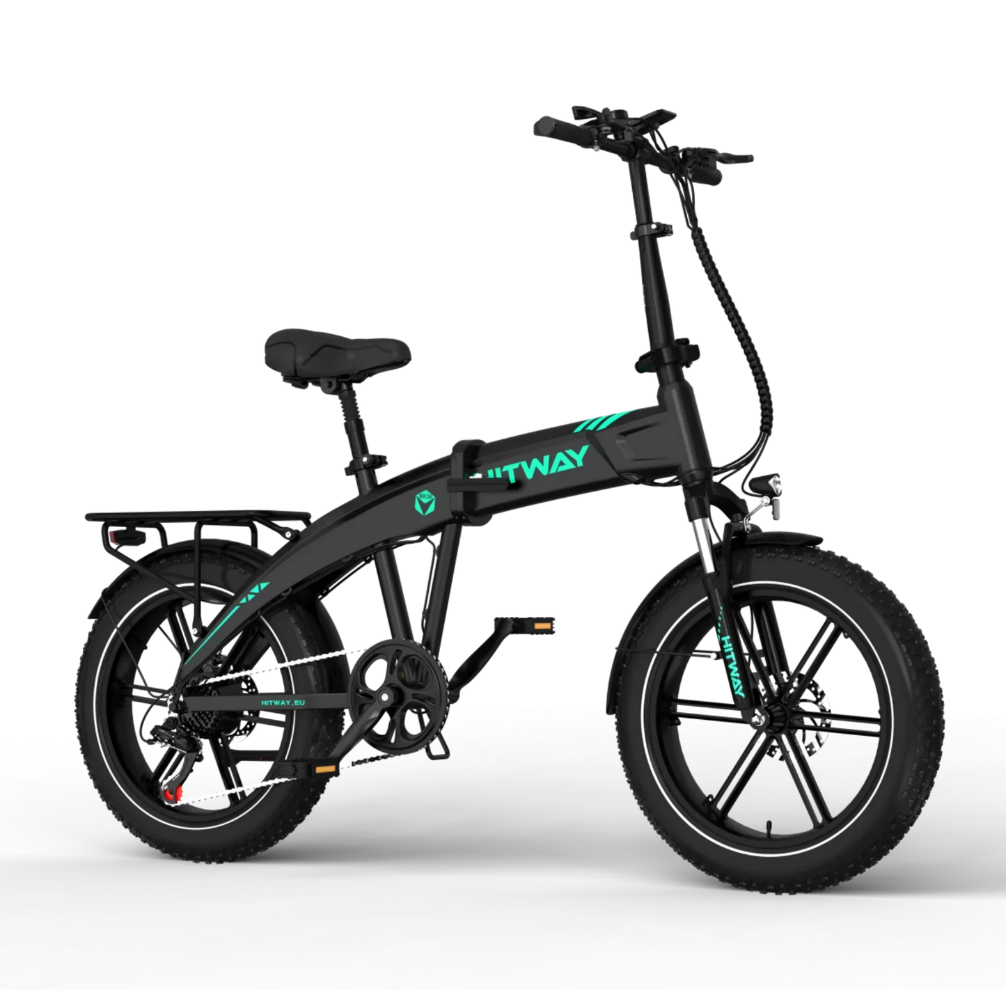 HITWAY BK36 Folding Electric Bike – 250W 48V 10.4Ah, 20″ Fat Tyre Foldable E-Bike