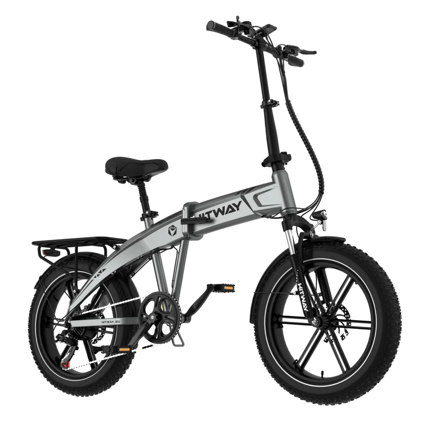 HITWAY BK36 Folding Electric Bike – 250W 48V 10.4Ah, 20″ Fat Tyre Foldable E-Bike