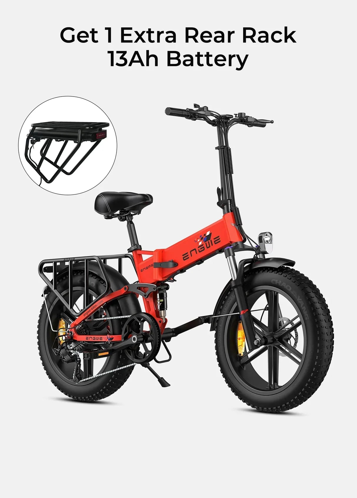 ENGWE Engine X Folding Electric Bike – 250W Full Suspension 100km Range