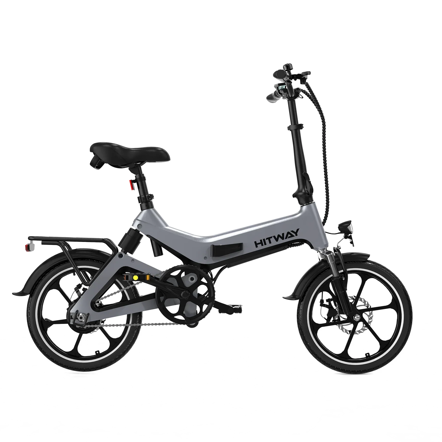 HITWAY BK2 250W Folding Electric Bike – 36V 7.8Ah, 16-Inch Wheels