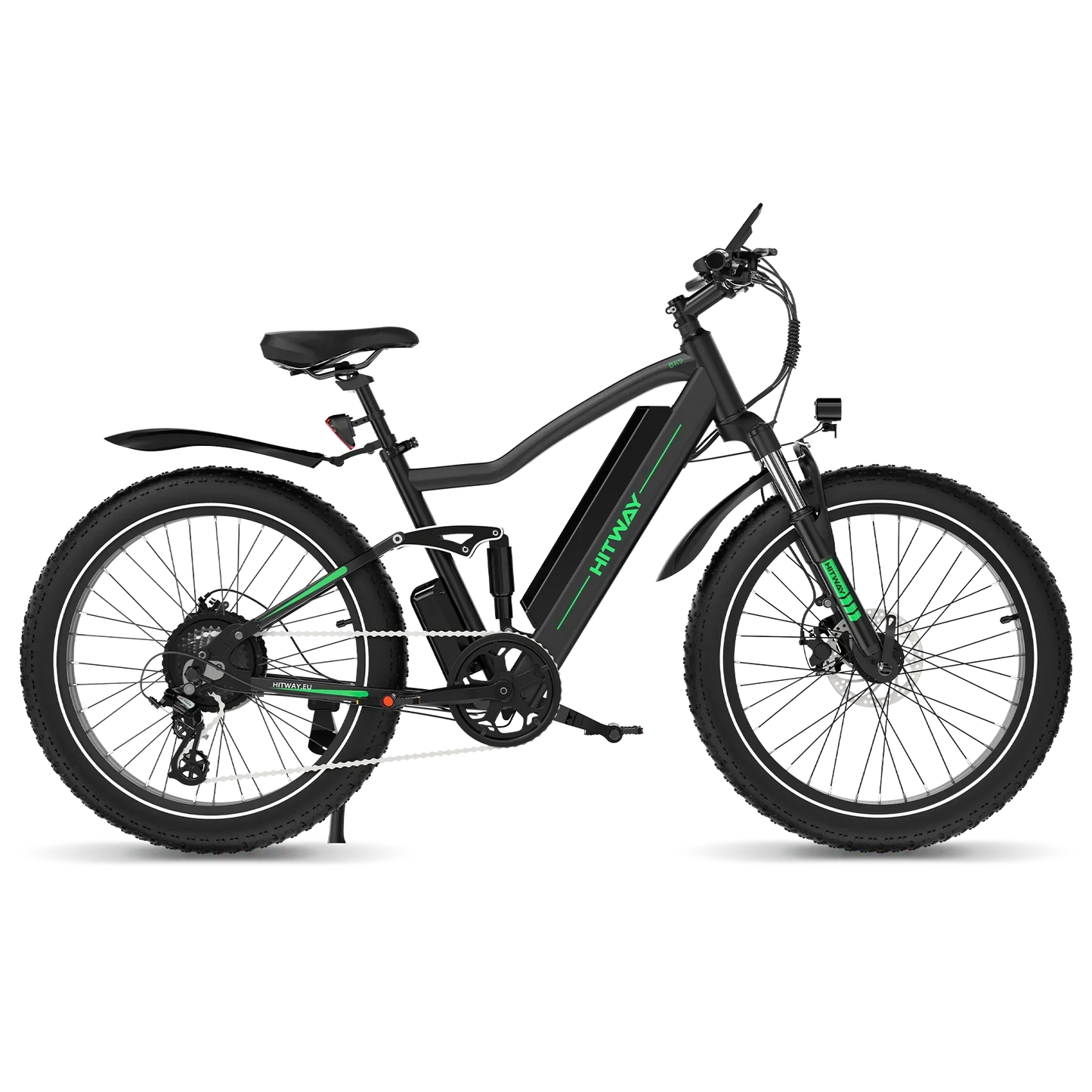 HITWAY BK9S Fat-Tyre Electric Bike with APP – 48V 15Ah, 26×4.0