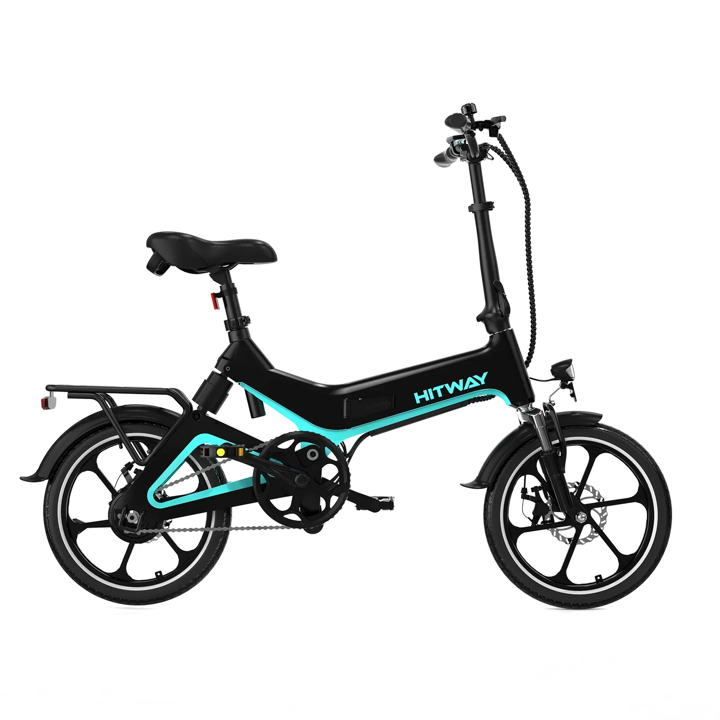 HITWAY BK2 250W Folding Electric Bike – 36V 7.8Ah, 16-Inch Wheels