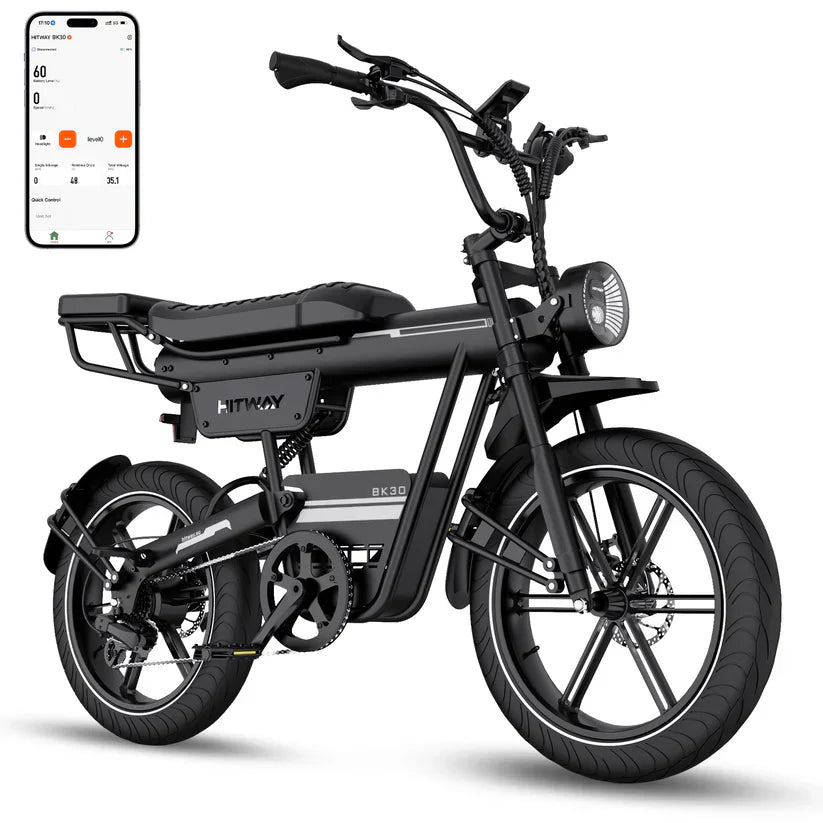 HITWAY BK30 Fat Tyre Electric Bike – 48V 23.4Ah, 20″×4.0″, Long-Range