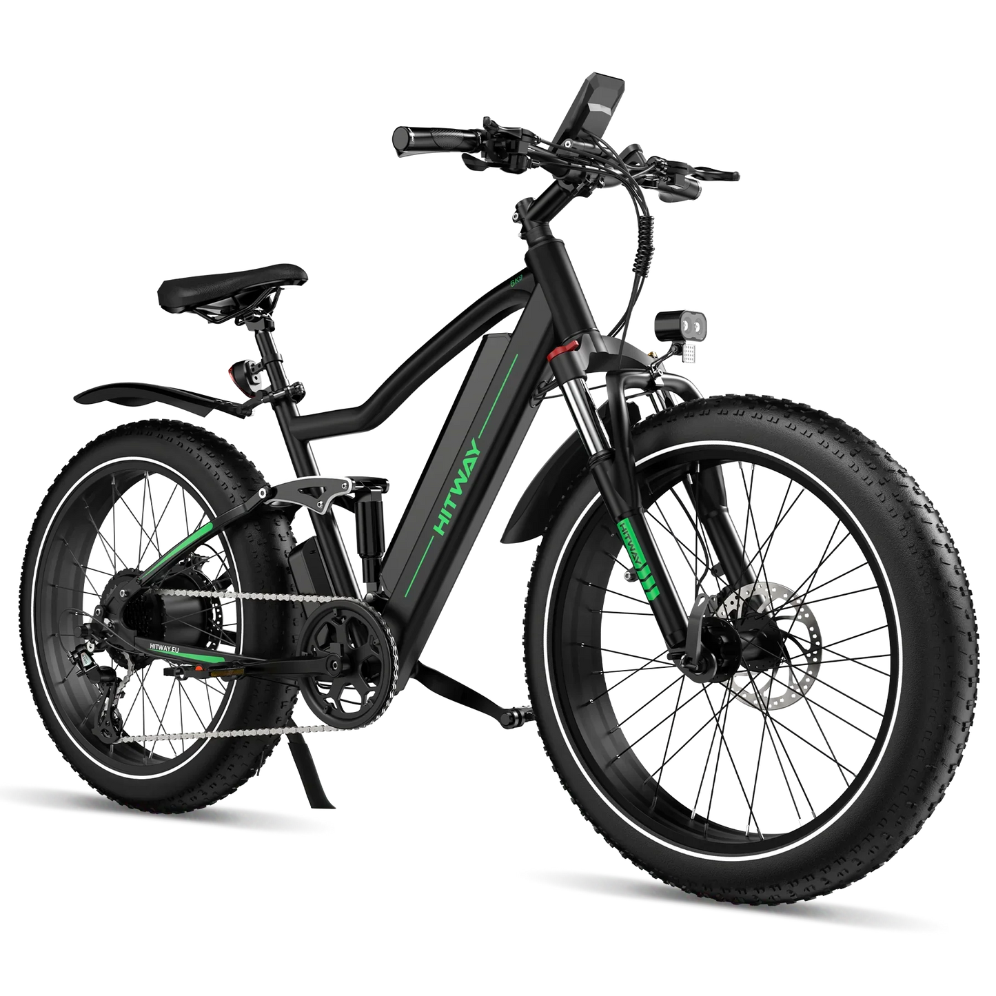 HITWAY BK9S Fat-Tyre Electric Bike with APP – 48V 15Ah, 26×4.0