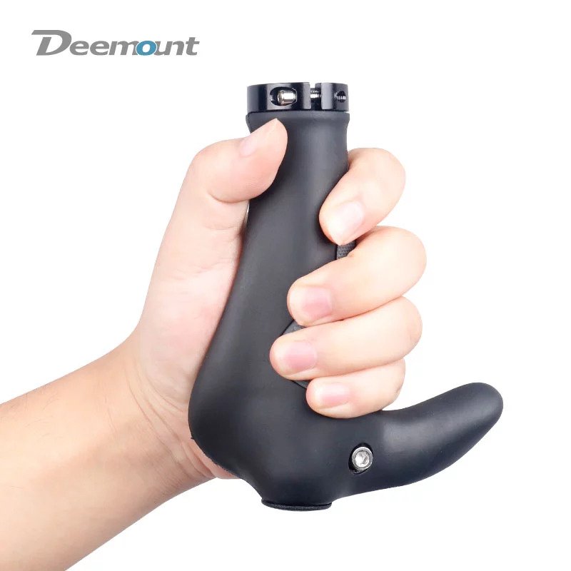 Ergonomic Handlebar Grips TPR Rubber Integrated Hand Rest With Shock Absorption