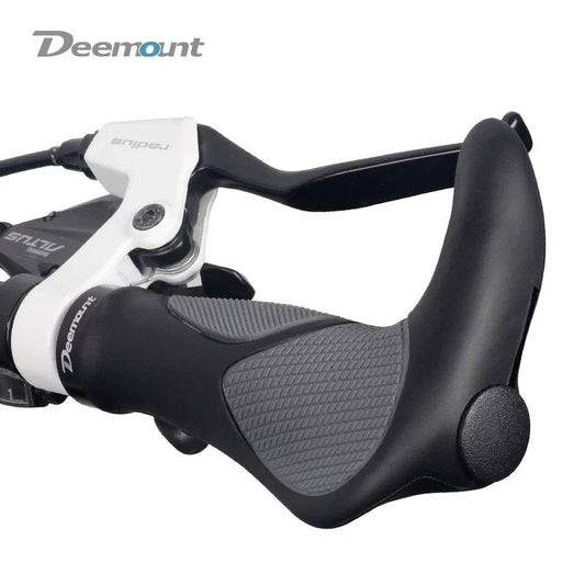 Ergonomic Handlebar Grips TPR Rubber Integrated Hand Rest With Shock Absorption