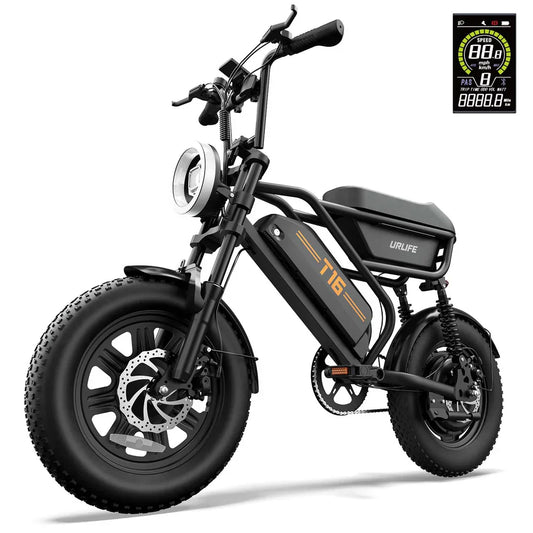 URLIFE T16 500W Fat Tyre Electric Bike – Compact Design