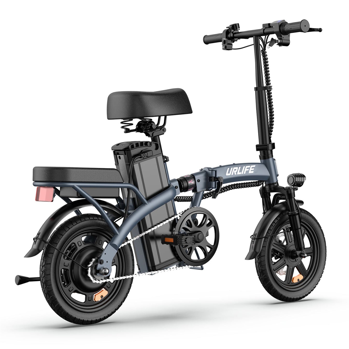 URLIFE F1L 14-Inch Foldable Electric Bike – 48V 350W Motor, 25km/h