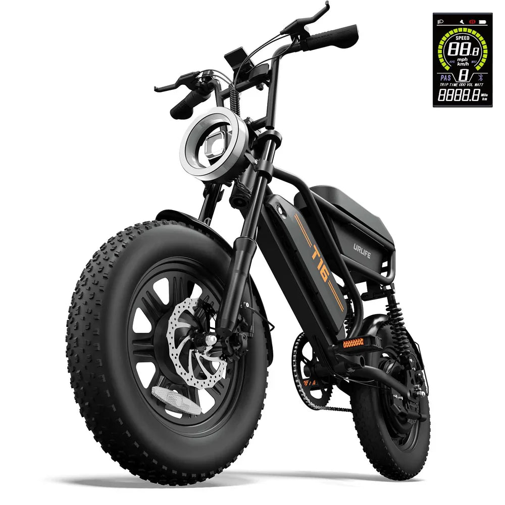 URLIFE T16 500W Fat Tyre Electric Bike – Compact Design