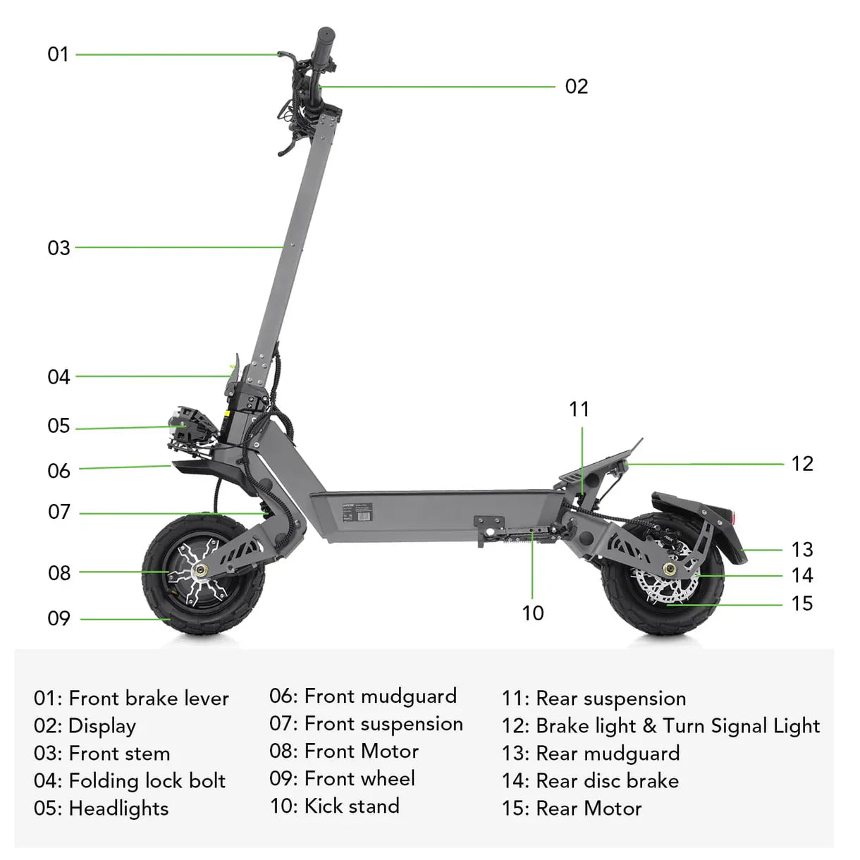 VIPCOO VS9 3600W Dual Motor Electric Scooter – 60V 26Ah, 65 km/h, 11″ Off-Road Tyres, Hydraulic Brakes