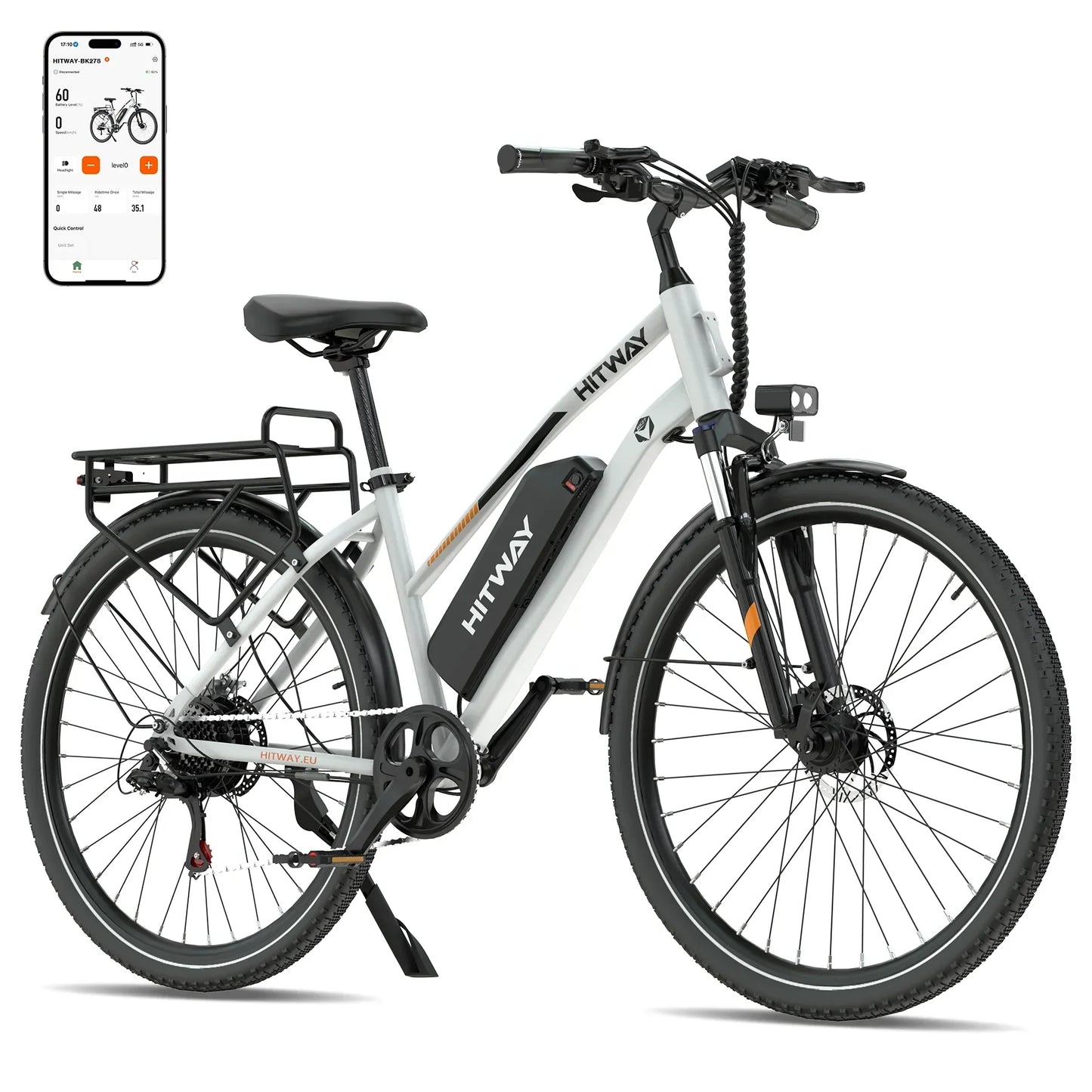 HITWAY BK27S Electric Bike - 250W Smart Commuter E-Bike
