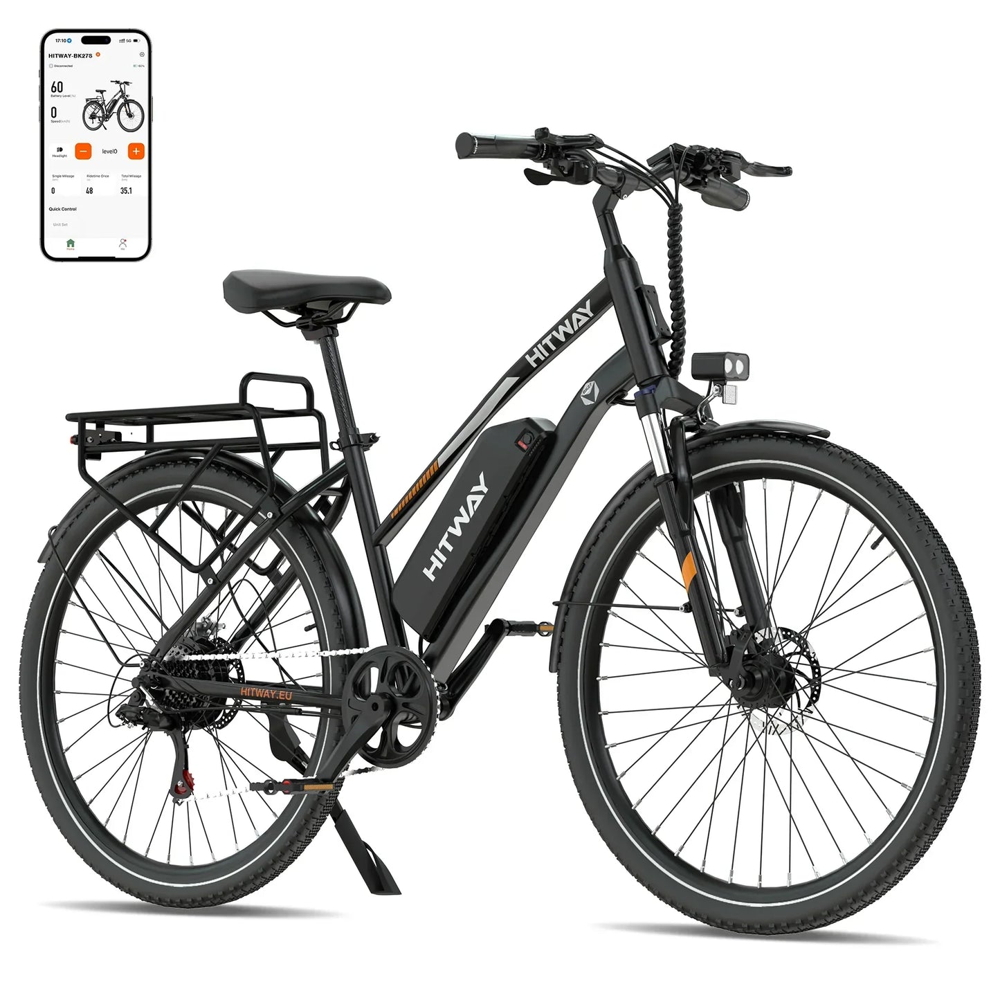 HITWAY BK27S Electric Bike - 250W Smart Commuter E-Bike