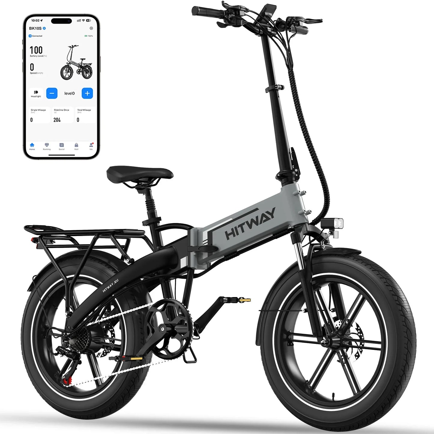 HITWAY BK10S Folding Electric Bike 250W 48V 13Ah Fat Tyres