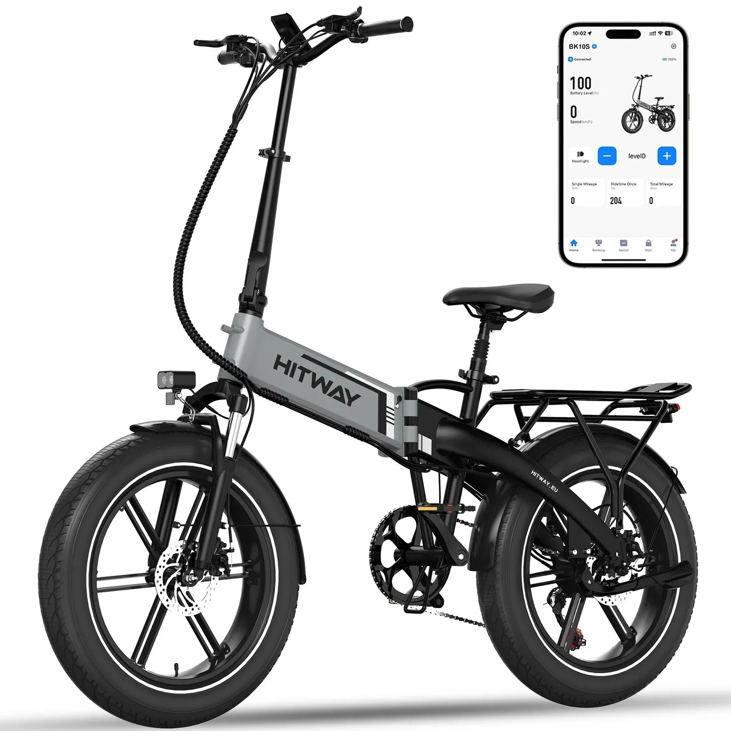 HITWAY BK10S Folding Electric Bike 250W 48V 13Ah Fat Tyres