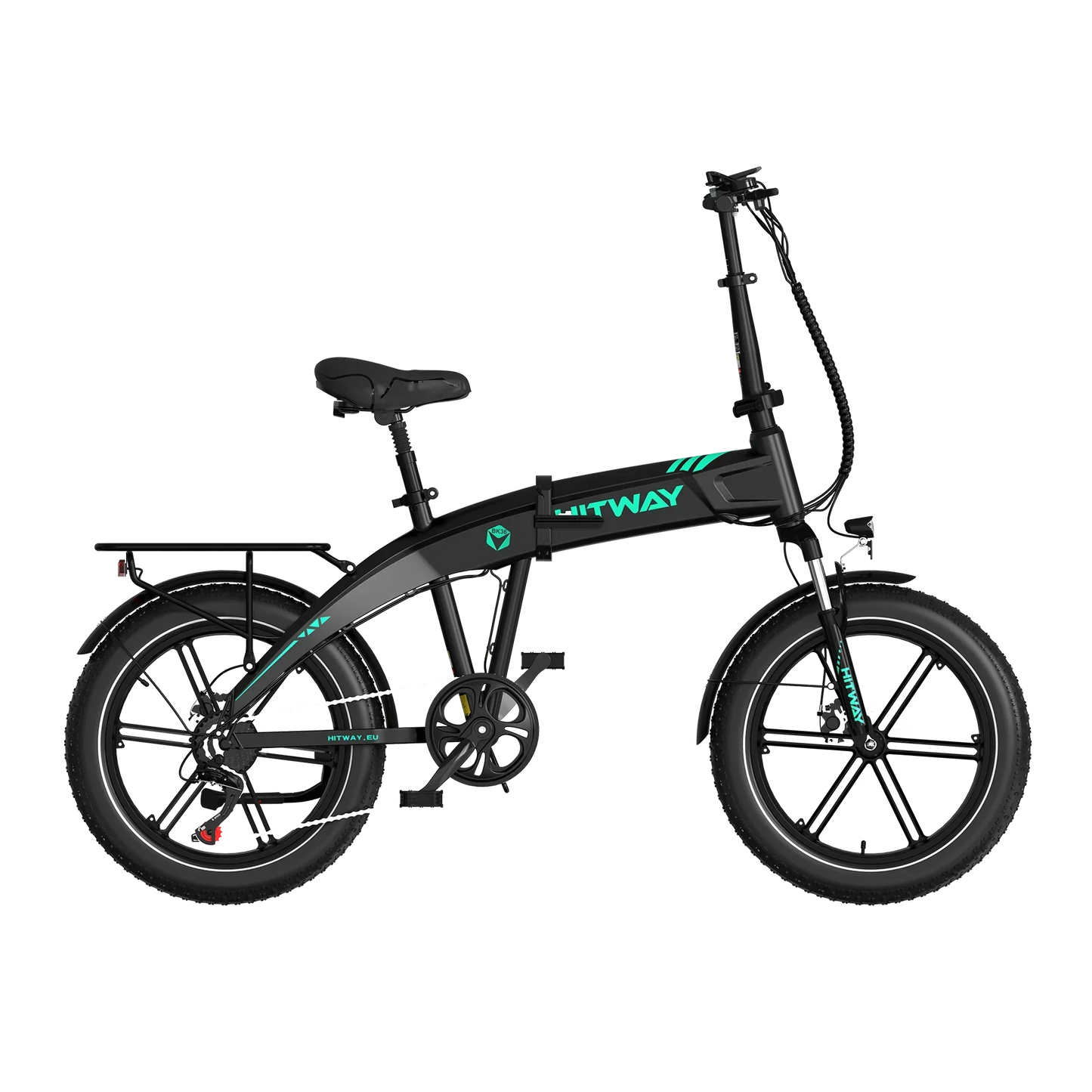 HITWAY BK36 Folding Electric Bike – 250W 48V 10.4Ah, 20″ Fat Tyre Foldable E-Bike