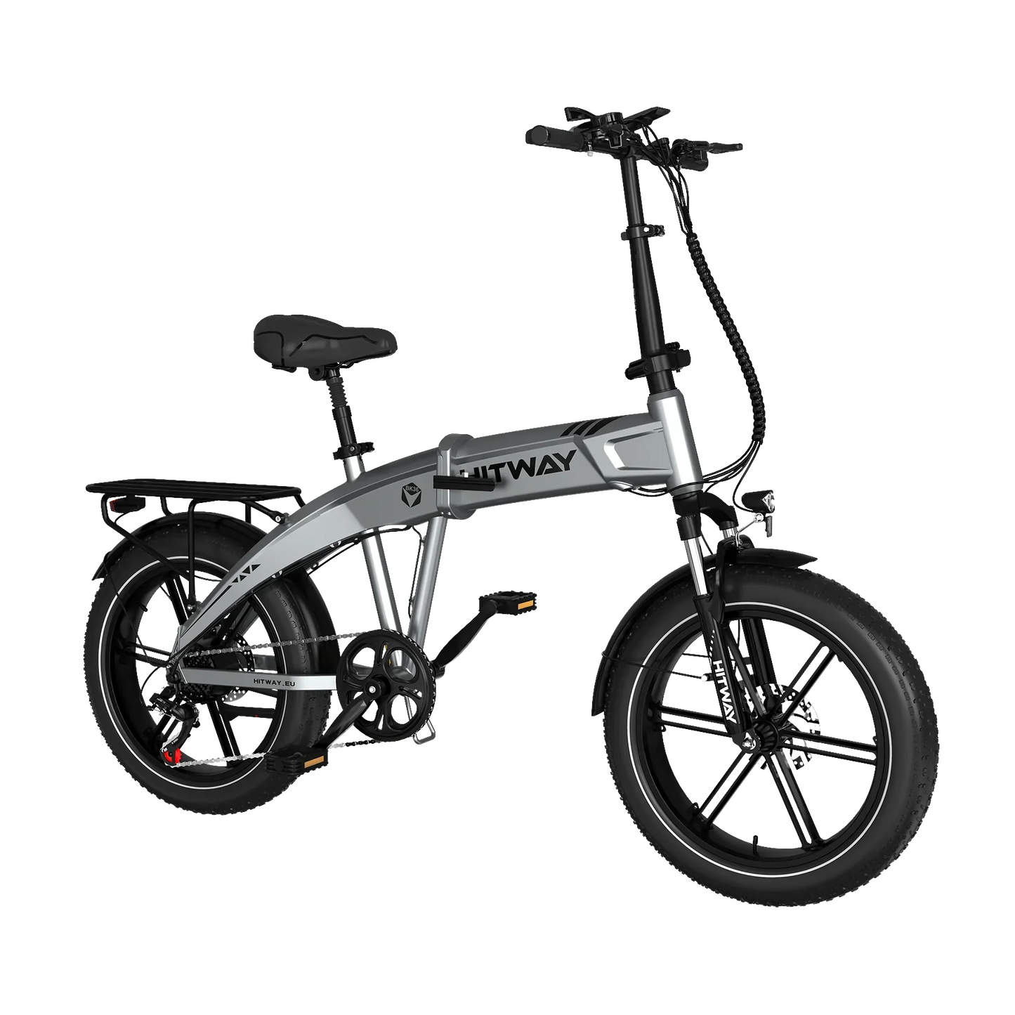 HITWAY BK36 Folding Electric Bike – 250W 48V 10.4Ah, 20″ Fat Tyre Foldable E-Bike