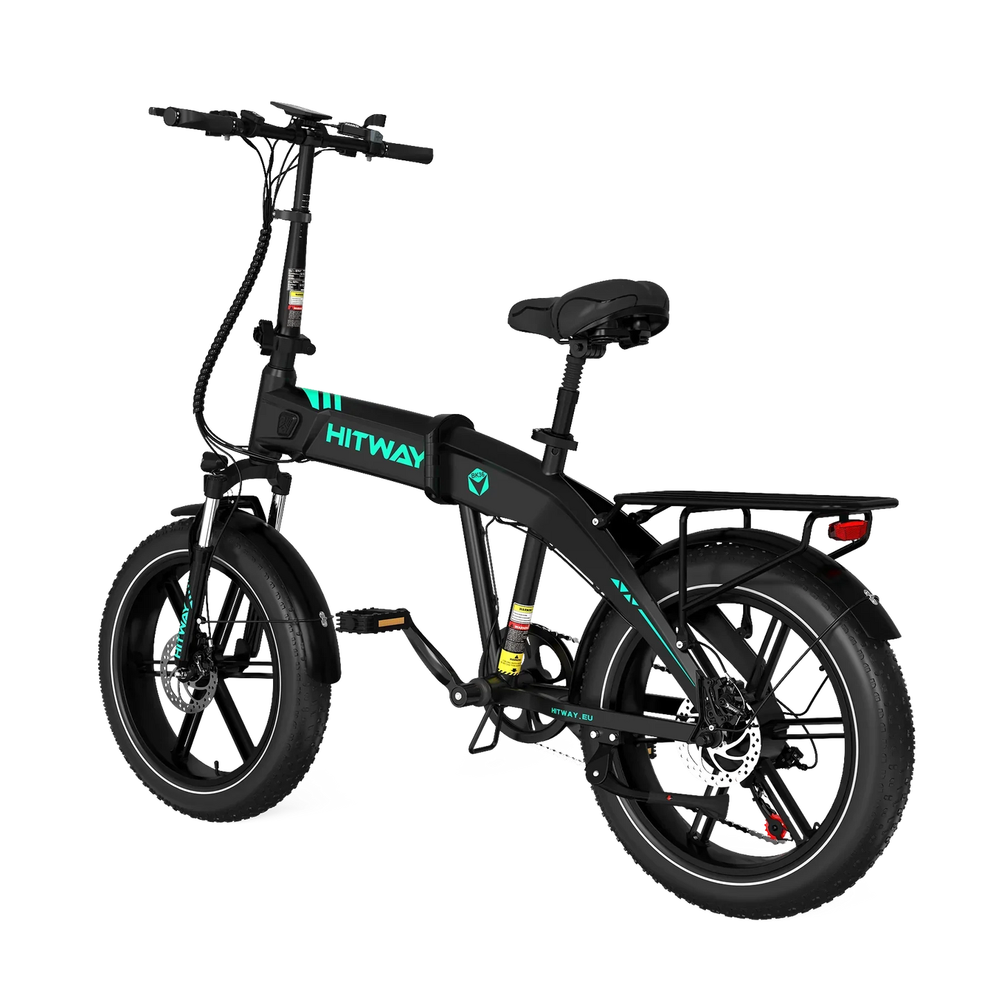 HITWAY BK36 Folding Electric Bike – 250W 48V 10.4Ah, 20″ Fat Tyre Foldable E-Bike