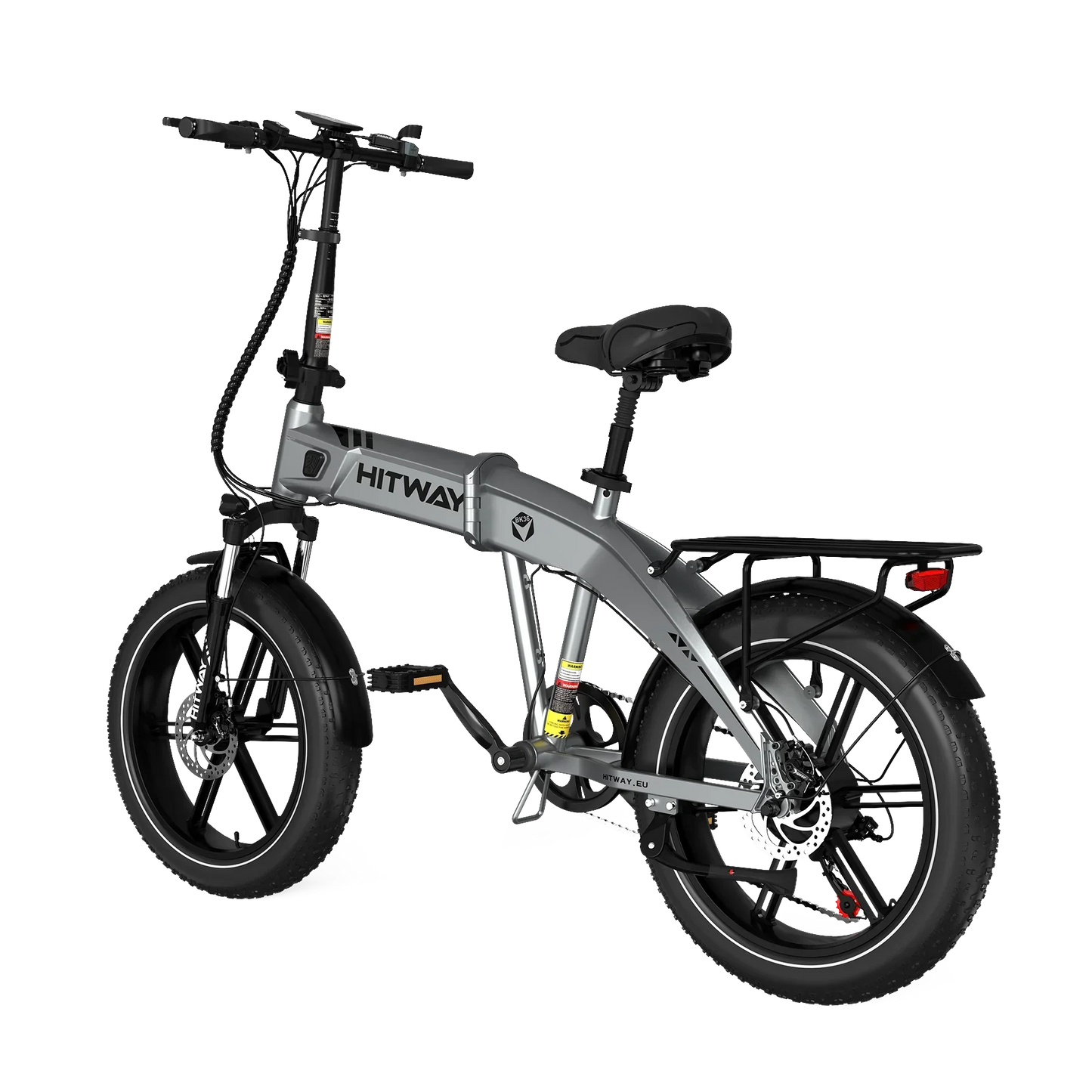 HITWAY BK36 Folding Electric Bike – 250W 48V 10.4Ah, 20″ Fat Tyre Foldable E-Bike