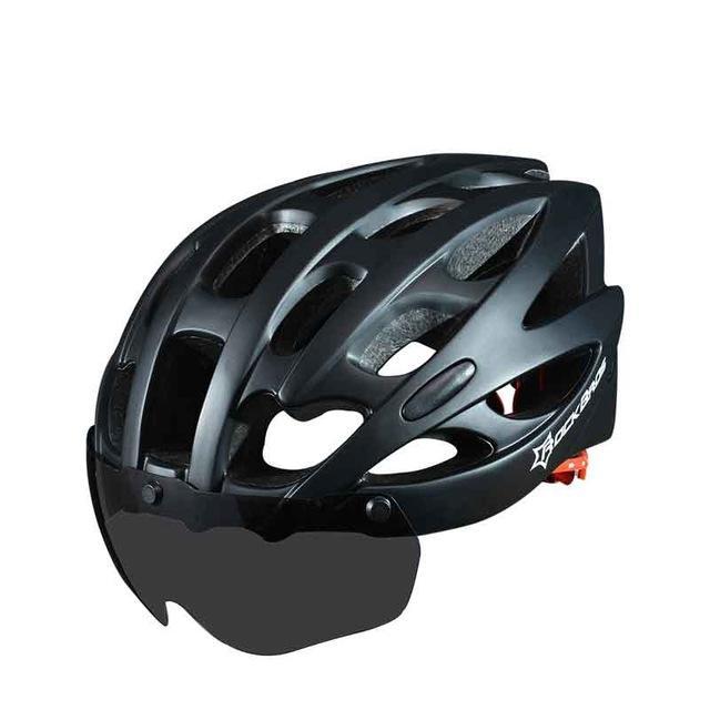 ROCKBROS Bicycle EPS Helmet With Lenses Integrally-molded 28 air vents Cycling Bike Equipment Helmet Casco Ciclismo Free Size