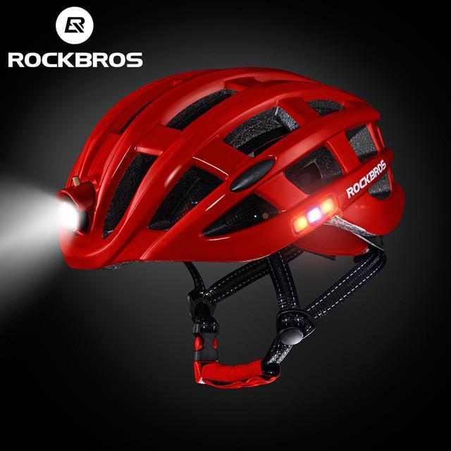 ROCKBROS Cycling Helmet with Integrated Lights