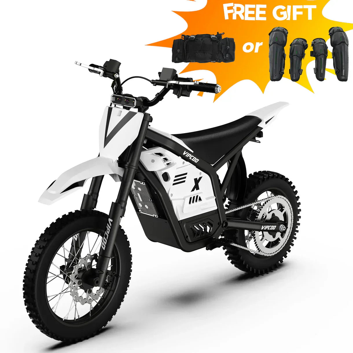 VIPCOO H2 Electric Dirt Bike – 3500W Peak 48V 23Ah